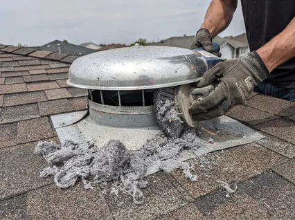Cleaning Dryer Vent On Roof in Tamiami