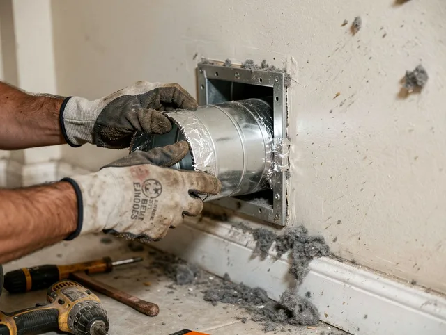 Professional dryer vent repair and installation by Tamiami Dryer Vent Cleaning in Tamiami