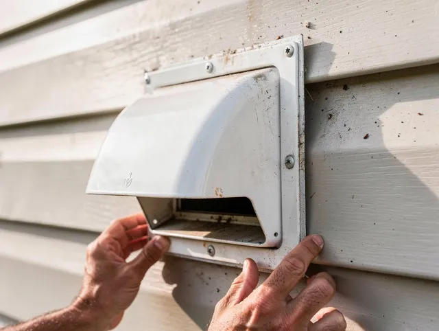 Tamiami Dryer Vent Cleaning technician delivering thorough residential dryer vent cleaning service in Tamiami